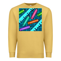 Antique Gold school pencil seamless pattern Premium Sweatshirt - BundleAndBundleShop