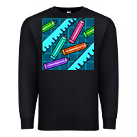 Black school pencil seamless pattern Premium Sweatshirt - BundleAndBundleShop