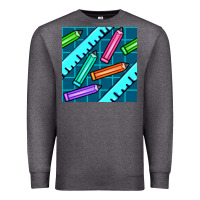Charcoal Heather school pencil seamless pattern Premium Sweatshirt - BundleAndBundleShop