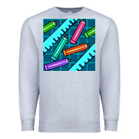 Heather Grey school pencil seamless pattern Premium Sweatshirt - BundleAndBundleShop