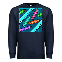Navy school pencil seamless pattern Premium Sweatshirt - BundleAndBundleShop