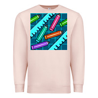 Pale Pink school pencil seamless pattern Premium Sweatshirt - BundleAndBundleShop