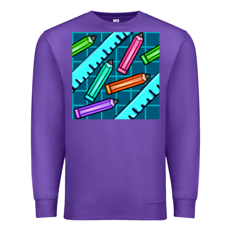 School Pencil Seamless Pattern Premium Sweatshirt by BundleAndBundleShop | Teevron