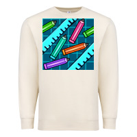 Sandshell school pencil seamless pattern Premium Sweatshirt - BundleAndBundleShop