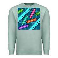 Seafoam school pencil seamless pattern Premium Sweatshirt - BundleAndBundleShop