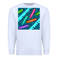 White school pencil seamless pattern Premium Sweatshirt - BundleAndBundleShop