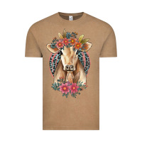 Vintage Coffee flower cow Vintage Tee - Jasminsmagicworld