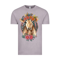 Vintage Zinc flower cow Vintage Tee - Jasminsmagicworld