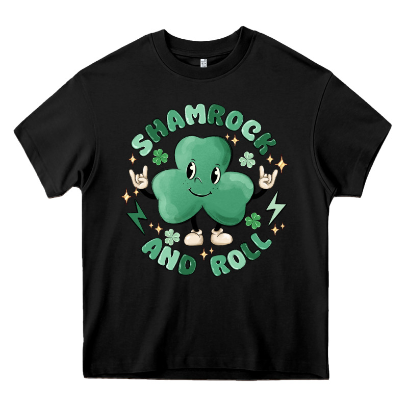 Shamrock And Roll Heavy Core Tee by MaliasSmallBusiness | Teevron