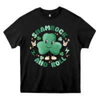 Black shamrock and roll Heavy Core Tee - MaliasSmallBusiness