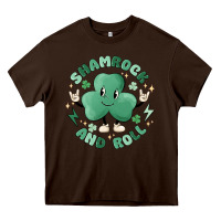 Chocolate Brown shamrock and roll Heavy Core Tee - MaliasSmallBusiness