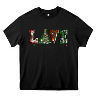 Black love christmas tree Heavy Core Tee - AdoDesignShop