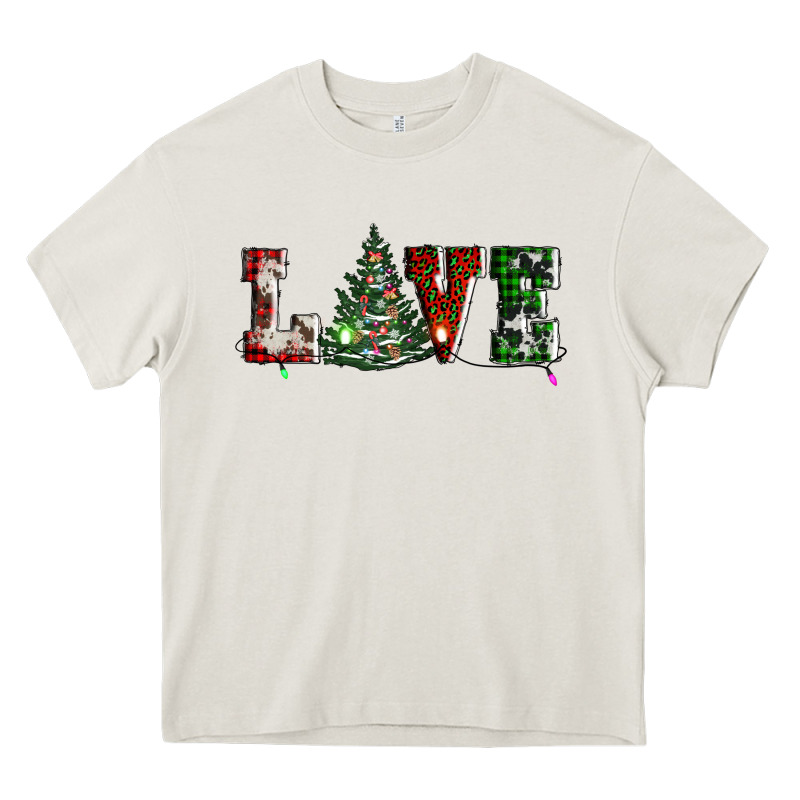 Love Christmas Tree Heavy Core Tee by AdoDesignShop | Teevron