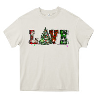 Cream love christmas tree Heavy Core Tee - AdoDesignShop