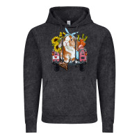 Easter Truck With Bunny Sunflowers And Eggs Vintage Hoodie | Teevron