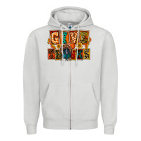 Dove Grey Give Thanks Thanksgiving Zipper Hoodie - FaDigitalArtStudio