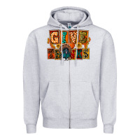 Heather Grey Give Thanks Thanksgiving Zipper Hoodie - FaDigitalArtStudio