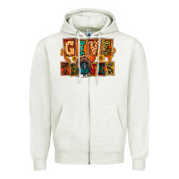 Oatmeal Heather Give Thanks Thanksgiving Zipper Hoodie - FaDigitalArtStudio