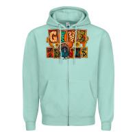 Seafoam Give Thanks Thanksgiving Zipper Hoodie - FaDigitalArtStudio