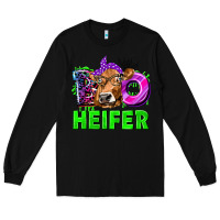 Black Boo Heifer Cow Long Sleeve Tee - texasbilliewilder