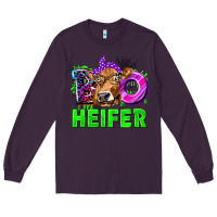 Plum Boo Heifer Cow Long Sleeve Tee - texasbilliewilder