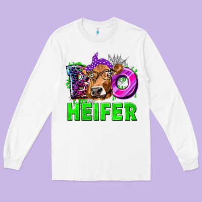 Boo Heifer Cow Long Sleeve Tee Designed By Texasbilliewilder
