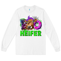 White Boo Heifer Cow Long Sleeve Tee - texasbilliewilder