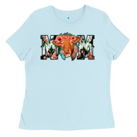 Baby Blue Cow Mom Ladies Tee - Jasminsmagicworld