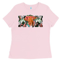 Bubblegum Pink Cow Mom Ladies Tee - Jasminsmagicworld
