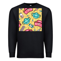 Black nurse medicine seamless pattern Premium Sweatshirt - BundleAndBundleShop