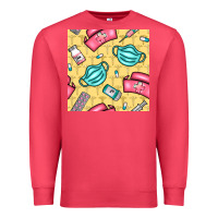 Cardinal nurse medicine seamless pattern Premium Sweatshirt - BundleAndBundleShop