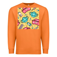 Carrot nurse medicine seamless pattern Premium Sweatshirt - BundleAndBundleShop