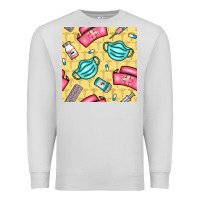 Dove Grey nurse medicine seamless pattern Premium Sweatshirt - BundleAndBundleShop
