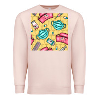 Pale Pink nurse medicine seamless pattern Premium Sweatshirt - BundleAndBundleShop