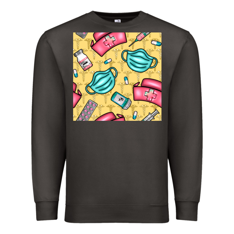 Nurse Medicine Seamless Pattern Premium Sweatshirt by BundleAndBundleShop | Teevron