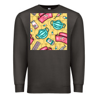 Smoke nurse medicine seamless pattern Premium Sweatshirt - BundleAndBundleShop