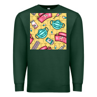 Sports Green nurse medicine seamless pattern Premium Sweatshirt - BundleAndBundleShop