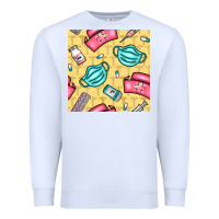 White nurse medicine seamless pattern Premium Sweatshirt - BundleAndBundleShop
