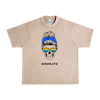 French Oak Blue Glitter Rainbow Mom Skull Urban Heavy Tee - Bettercallsaul