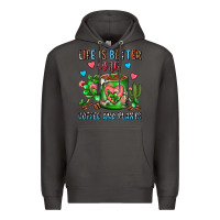 Smoke Life Is Better With Coffee And Plants Cactus Coffe Premium Hoodie - FaDigitalArtStudio
