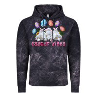 Cloud Black Easter Vibes with Bunny and Eggs Vintage Hoodie - RanaPortraitStore