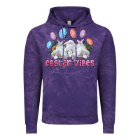 Cloud Purple Easter Vibes with Bunny and Eggs Vintage Hoodie - RanaPortraitStore