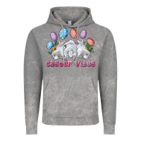 Cloud Rock Easter Vibes with Bunny and Eggs Vintage Hoodie - RanaPortraitStore