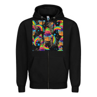 Black pride cupcake seamless pattern Zipper Hoodie - FaDigitalArtStudio