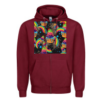 Burgundy pride cupcake seamless pattern Zipper Hoodie - FaDigitalArtStudio