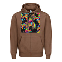 Chestnut pride cupcake seamless pattern Zipper Hoodie - FaDigitalArtStudio