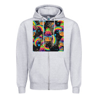 Heather Grey pride cupcake seamless pattern Zipper Hoodie - FaDigitalArtStudio
