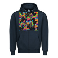 Navy pride cupcake seamless pattern Zipper Hoodie - FaDigitalArtStudio