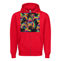 Red pride cupcake seamless pattern Zipper Hoodie - FaDigitalArtStudio