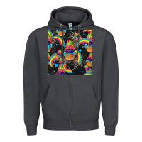 Smoke pride cupcake seamless pattern Zipper Hoodie - FaDigitalArtStudio